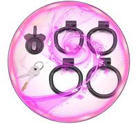 WreGmgg Maschio Nero Yoga Shaping Accessorio di Esercizio, Accessorio Liscio Poroso, con 4 Anelli di Allenamento -Q-C12l10- (Positivo)