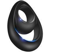 Wregmgg Nero Silicone Doppio Anello Dito Cavo, Accessorio Di Moda, Comodo Da Indossare! -Z