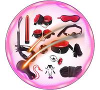 WreGmgg Prodotti Erotici 12 Pezzi Multifunzionali Home Strength Training Kit per Uomini E Donne, tra Cui Hip Trainer - Q (Rosso)