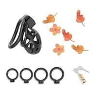 WreGmgg Sesso Gabbia Classica Resina Nera 4 Diverse Dimensioni di Plastica Indoor Fitness Gabbie Traspiranti (con 4-Dimensione Anello), Regalo di Coppia - D8