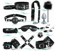WreGmgg Set di Allenamento in Pelle Regolabile Multifunzionale A 12 Pezzi con 5 Colori Diversi Set di Combinazione Interna, tra Cui Hip Trainer E Maschera per Gli Occhi - D4
