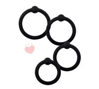 WreGmgg- Set Di Anelli A Pois in Silicone Nero - Misteriosa E Splendida Scelta Di Accessori - L442