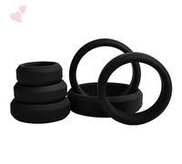 WreGmgg Set di Anelli in Silicone Nero, Regalo Originale per Uomini E Donne, Leggero E Portatile, Design Classico, Esperienza Confortevole, Design Compatto Non Occupa Spazio-Z