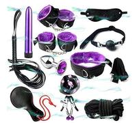 WreGmgg Set di Schiavitù di 12 Pezzi con 4 Colori Diversi di Set Combinato di Sport in Nylon al Coperto, tra Cui Allenatore Dell'Anca E Manette - D2