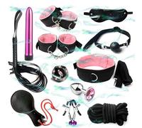 WreGmgg Set di Schiavitù di 12 Pezzi con 4 Colori Diversi di Set Combinato di Sport in Nylon al Coperto, tra Cui Allenatore Dell'Anca E Manette - D2