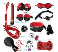 WreGmgg Set di Schiavitù di 12 Pezzi con 4 Colori Diversi di Set Combinato di Sport in Nylon al Coperto, tra Cui Allenatore Dell'Anca E Manette - D2