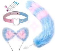WreGmgg Set di Volpi in Nylon Blu Multifunzionale Moda Personalizzata, Traspirante E Confortevole, Multifunzionale E Pratico, Regolabile E Flessibile, Adattabile -Z