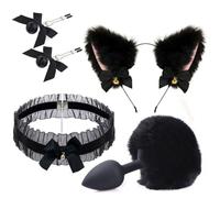 WreGmgg Set di Volpi in Nylon Nero, Regali Originali per Le Donne, qualità Eccellente Senza preoccupazioni, Design Squisito, funzioni Complete, Design Semplice, Facile da Pulire e Mantenere-Z