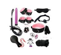 WreGmgg Set Fitness Rosa di 12 Pezzi con Cinturina in Nylon E Coperchio per Allenamento di Forza per Mani E Gambe, Regalo per Coppia - H5