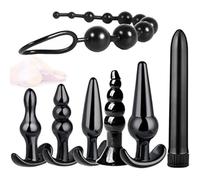 WreGmgg Seven Black Silicone Massager Set, Soft And Comfortable, Long Lasting, Lightweight And Portable -Z