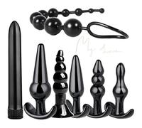 Wregmgg Silicone Nero 7 Diversi Massaggiatori, Design Classico, Semplice E Generoso, Facile Da Abbinare, Sicuro E Non Tossico, Adatto Per Molte Occasioni -Z