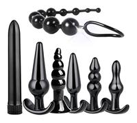 Wregmgg Silicone Nero 7 Forme Diverse Massaggiatore, Facile Da Pulire, Morbido E Confortevole, Facile Da Usare, Adatto Per L'Uso A Lungo Termine -Z
