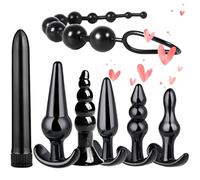 Wregmgg Silicone Nero 9 Accessori Per Massaggio, Morbido E Confortevole, Facile Da Pulire, Durevole, Uso A Lungo Termine Senza Deformazioni -Z