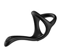 WreGmgg Trident Silicone Ad Alta Elasticità Silicone Doppio Anello Felice Zip Accessorio (Nero), Regalo di Natale - H