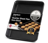 Wrenbury Teglia per biscotti in acciaio al carbonio DuraQuartz testurizzata antiaderente - Teglia da forno in formato quarto - 32 x 22 cm