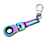 Wrench Keychain - Ratchet Tool Key Ring Long Lasting Engraving Socket Wrench | Multipurpose Portable Workshop Accessory Giffts for Boys Teens Adults Car Lovers Handyman Key Holder Charm