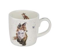 Wrendale Born to Be Wild Fox - Tazza in ceramica, colore: Bianco