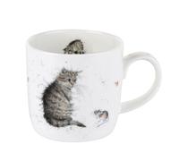 Wrendale by Royal Worcester Cat-Tazza con Gatto e Topolino