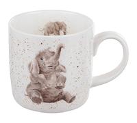 Wrendale by Royal Worcester Tazza in porcellana fine, motivo elefanti, multicolore, 325 ml