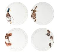 Wrendale Coupe Plate 26,7 cm - Set di 4 pezzi assortiti