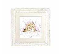 Wrendale Design - Quadro con cornice "Duvet Day", colore: Bianco