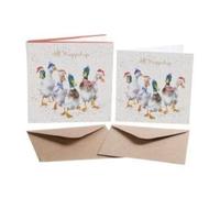 Wrendale Designs by Hannah Dale - All Wrapped Up - Set di biglietti di Natale - Confezione da 8