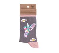 Wrendale Designs by Hannah Dale Calze colibrì Wisteria Wishes, Desideri di glicine, 4-7