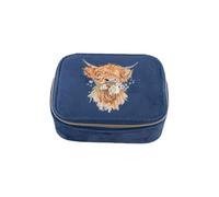 Wrendale Designs by Hannah Dale "Daisy Coo" Highland Cow, custodia per accessori ricamata