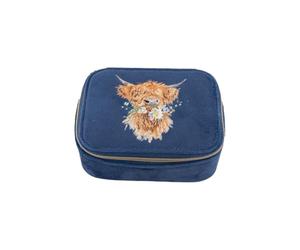 Wrendale Designs by Hannah Dale "Daisy Coo" Highland Cow, custodia per accessori ricamata