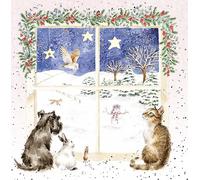 Wrendale Designs by Hannah Dale - Joy To The World - Set di biglietti di Natale - Confezione da 8