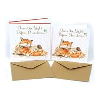 Wrendale Designs by Hannah Dale - La notte prima di Natale - Set di biglietti di Natale - Confezione da 8