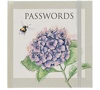 Wrendale Designs by Hannah Dale - Libro delle password tascabile, illustrato, ortensia, 104 mm x 109 mm