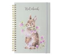 Wrendale Designs by Hannah Dale - Taccuino a righe con copertina a spirale illustrata con tacchi e quadrifoglio, formato A4