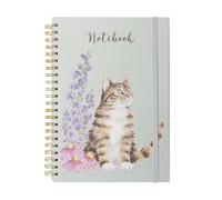 Wrendale Designs by Hannah Dale - Whiskers and Wild Flowers Illustrated Spiral Bound, quaderno a righe, formato A4
