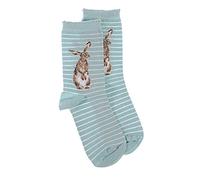 Wrendale Designs- Calzini (Blu e Bianco- Lepre e Api)
