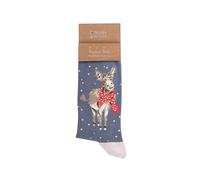 Wrendale Designs Calzini natalizi da uomo - Donkey, verde, M
