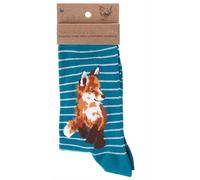 Wrendale Designs - Calzini "Born To Be Wild", Blu, M