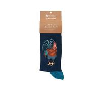 Wrendale Designs - Colori del Rainbow' Cockerel Calze Uomo, Multi, 7-11