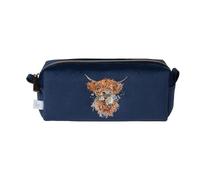 Wrendale Designs - 'Daisy Coo' Highland Cow, borsa per pennelli da trucco ricamata