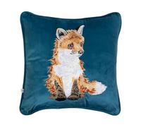 Wrendale Designs di Hannah Dale "Stay Clever" - Cuscino ricamato con volpe