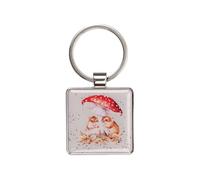 Wrendale Designs - 'Fungo nel mio cuore' topo portachiavi, Grigio, 40mm x 80mm