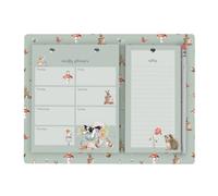 Wrendale Designs - 'Garden Friends' animali da giardino settimanale & Shopping Planner Pad