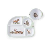 Wrendale Designs Little Wren - Set di piatti e ciotole in melamina per bambini
