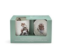 Wrendale Designs -'Piggy in the Middle' Tazza e Coaster Set