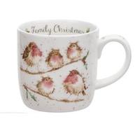 Wrendale Designs Portmeirion Royal Worcester Family Christmas Robin Mug 0,3 litri
