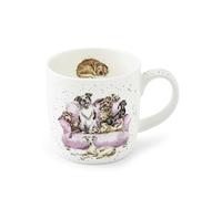 Wrendale Designs Royal Worcester, tazza in porcellana Bone China, motivo: film cani, colore: bianco