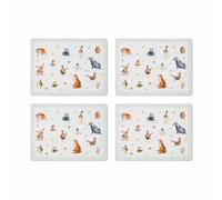 Wrendale Designs - Set di 4 tovagliette grandi, multicolore