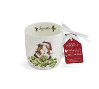 Wrendale Designs Sprouts (porcellino d'India) tazza singola, bianco