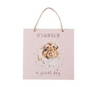 Wrendale Designs - Targa in legno con scritta "Guinea Be A Great Day"