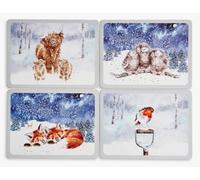 Wrendale Designs Winter Sky 4 Tovagliette